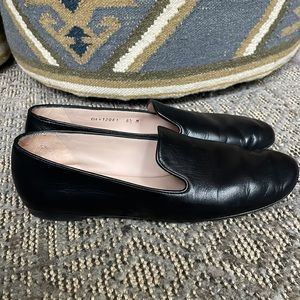 Stuart Weizman Leather Smoking Loafers 8.5